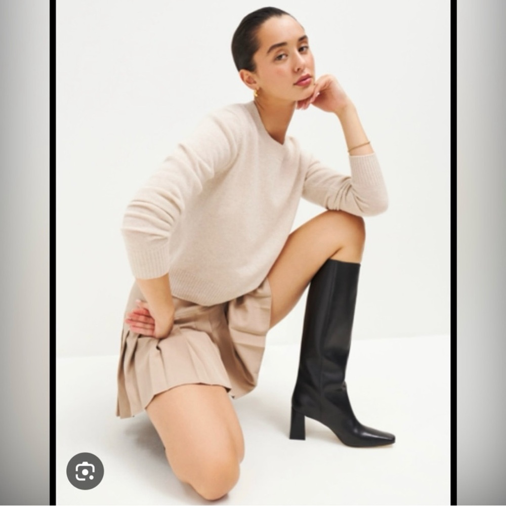 Reformation Black Leather Boots